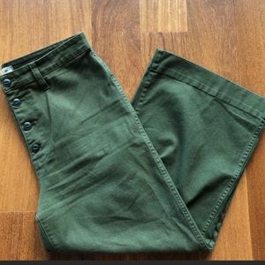 Madewell Emmett stretch cotton wide leg pant. 31